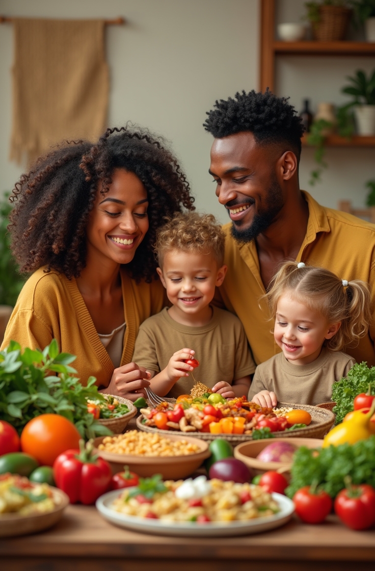 Familie der spiser sammen